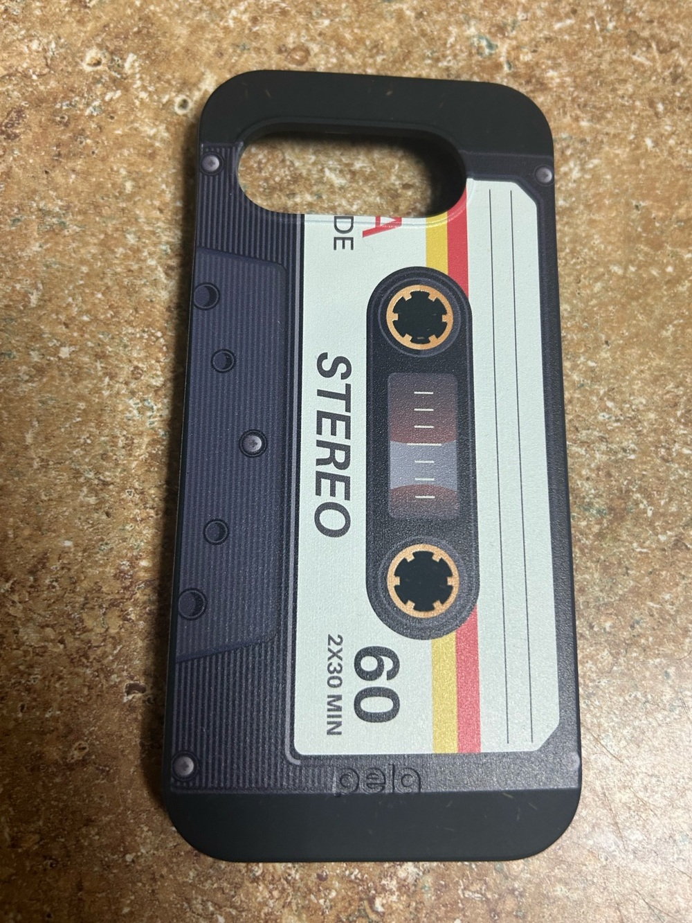 Cassette Tape Stereo iPhone Case - Retro Black, Cream, Yellow, Red.